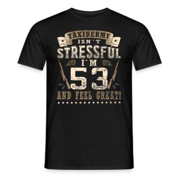 Taxidermists 53rd birthday Taxidermists - Men's T-Shirt - black - Front - AI Model Male 178 light (178cm)