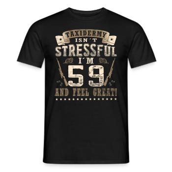 Taxidermists 59th birthday Taxidermists - Men's T-Shirt - black - Front - AI Model Male 178 light (178cm)