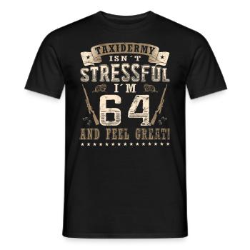 Taxidermists 64th birthday Taxidermists - Men's T-Shirt - black - Front - AI Model Male 178 light (178cm)