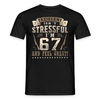 Taxidermistes 67e anniversaire Taxidermistes - T-shirt homme - noir - Devant - AI Model Male 178 light (178cm)