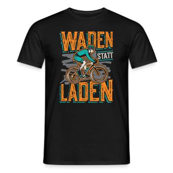 Waden Statt Laden, Mountain Bike - Männer T-Shirt - Schwarz - Vorne - AI Model Male 178 light (178cm)