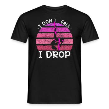 Je ne tombe pas, je tombe - acrobate aérien - T-shirt homme - noir - Devant - AI Model Male 178 light (178cm)