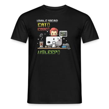 Programmeur,Programmeur informatique,Blague - T-shirt homme - noir - Devant - AI Model Male 178 light (178cm)