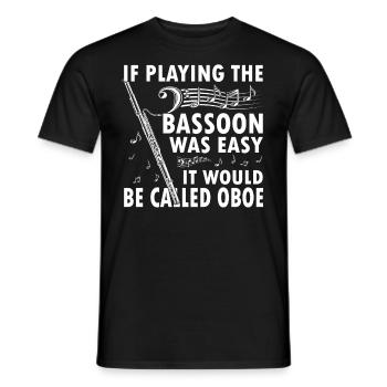 Holzblasinstrument Musik Bassoonist - Männer T-Shirt - Schwarz - Vorne - AI Model Male 178 light (178cm)