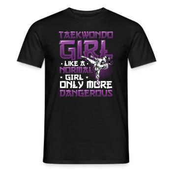 Martial Arts Girls Taekwondo - Men's T-Shirt - black - Front - AI Model Male 178 light (178cm)