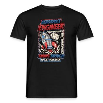 Ingénieur aérospatial - T-shirt homme - noir - Devant - AI Model Male 178 light (178cm)