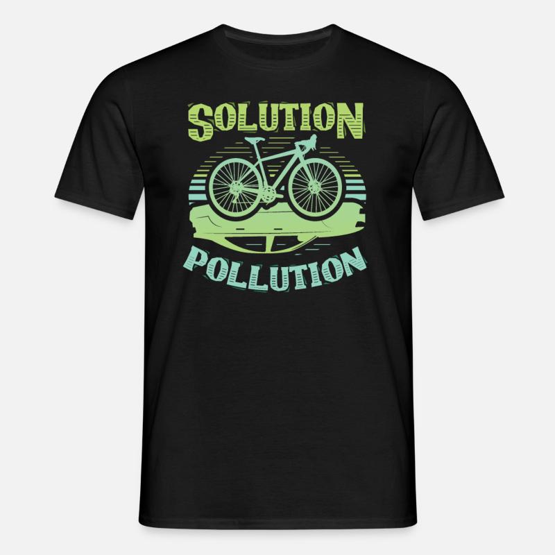 Polution Solution Environmental Protection Cycling - Men's T-Shirt - black
