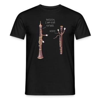Holzblasinstrument Musik Oboe Bassoon - Männer T-Shirt - Schwarz - Vorne - AI Model Male 178 light (178cm)