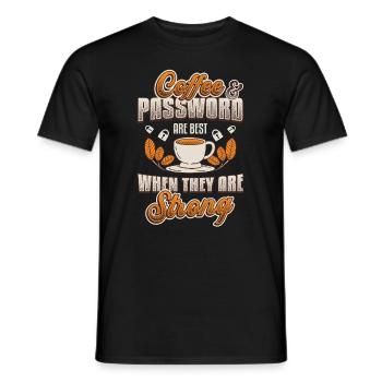 Tech Expert coffeecoffeecoffee, Mot de passe - T-shirt homme - noir - Devant - AI Model Male 178 light (178cm)