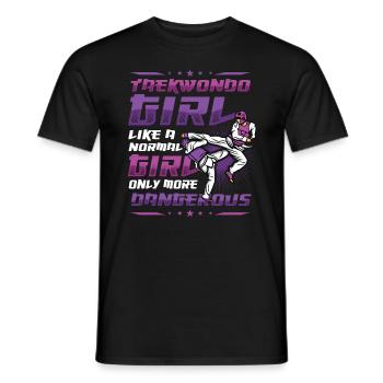 Martial Arts Girls Taekwondo - Men's T-Shirt - black - Front - AI Model Male 178 light (178cm)