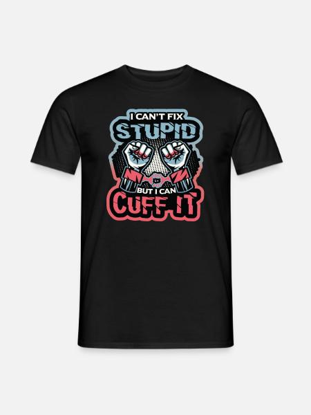 Ich Kann Dummheit Nicht Beheben - Männer T-Shirt - Schwarz