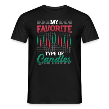 Stock Market Stock TraderMy preferred candlestick type, stock market - Men's T-Shirt - black - Front - AI Model Male 178 light (178cm)