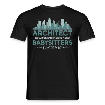 Archetect, weil Ingenieure Babysitter brauchen. - Männer T-Shirt - Schwarz - Vorne - AI Model Male 178 light (178cm)