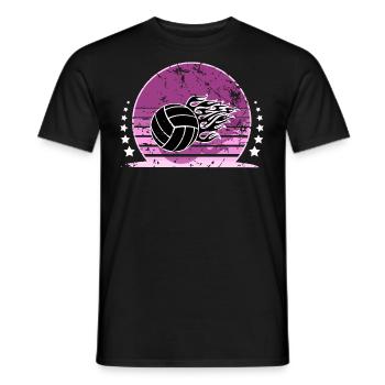 Volleyball - Men's T-Shirt - black - Front - AI Model Male 178 light (178cm)