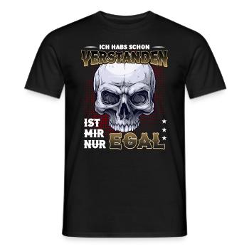 Ich habs schon verstanden - egal biker - Männer T-Shirt - Schwarz - Vorne - AI Model Male 178 light (178cm)