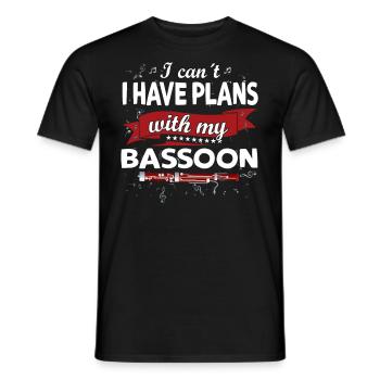 Holzblasinstrument Musik Bassoonist - Männer T-Shirt - Schwarz - Vorne - AI Model Male 178 light (178cm)