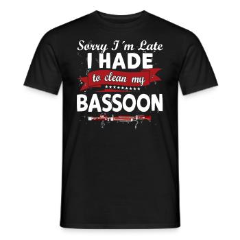 Holzblasinstrument Musik Bassoonist - Männer T-Shirt - Schwarz - Vorne - AI Model Male 178 light (178cm)