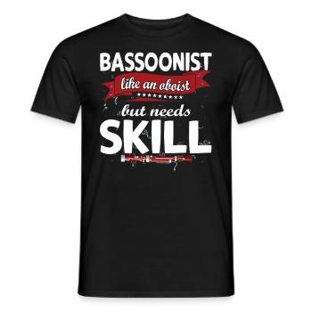 Holzblasinstrument Musik Bassoonist - Männer T-Shirt - Schwarz - Vorne - AI Model Male 178 light (178cm)