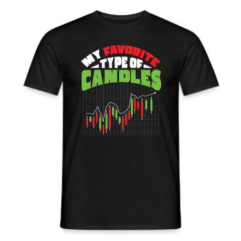 Mein Bevorzugter Kerzentyp, Börsenhandel - Männer T-Shirt - Schwarz - Vorne - AI Model Male 178 light (178cm)