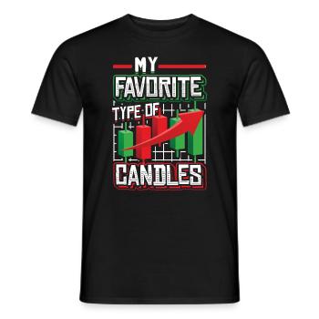 Mein Bevorzugter Kerzentyp, Börsenhandel - Männer T-Shirt - Schwarz - Vorne - AI Model Male 178 light (178cm)