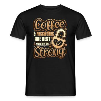 Café et mot de passe - T-shirt homme - noir - Devant - AI Model Male 178 light (178cm)