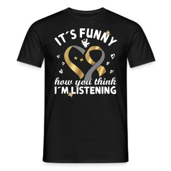 Hearing impaired Deaf childbearing language - Men's T-Shirt - black - Front - AI Model Male 178 light (178cm)