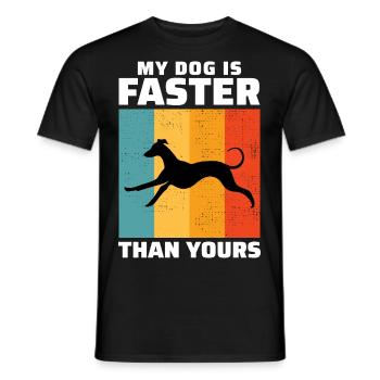 Greyhound Racing Dog Pet Race Animal Racer - Men's T-Shirt - black - Front - AI Model Male 178 light (178cm)