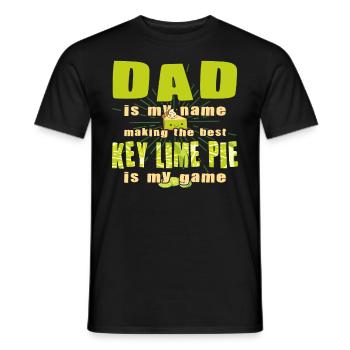 Funny Dad Lemon Cake Design - Men's T-Shirt - black - Front - AI Model Male 178 light (178cm)