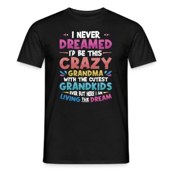 Une grand-mère fière aime ses petits-enfants - T-shirt homme - noir - Devant - AI Model Male 178 light (178cm)