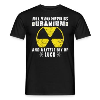 Kernkraft - Stolzer Nuklearingenieur - Männer T-Shirt - Schwarz - Vorne - AI Model Male 178 light (178cm)