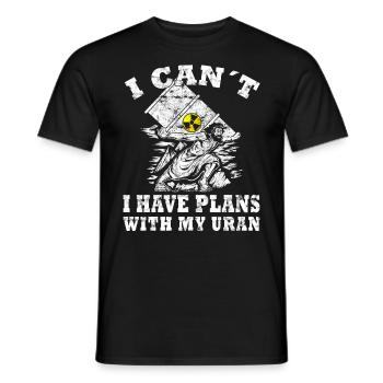 Nuclear Power - Proud Nuclear Engineer - Men's T-Shirt - black - Front - AI Model Male 178 light (178cm)