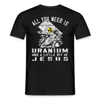 Kernkraft - Stolzer Nuklearingenieur - Männer T-Shirt - Schwarz - Vorne - AI Model Male 178 light (178cm)