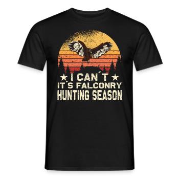 Fauconnerie Falkner Peregrine Falcon Vintage - T-shirt homme - noir - Devant - AI Model Male 178 light (178cm)