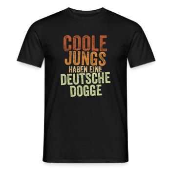 Deutsche Dogge - Männer T-Shirt - Schwarz - Vorne - AI Model Male 178 light (178cm)
