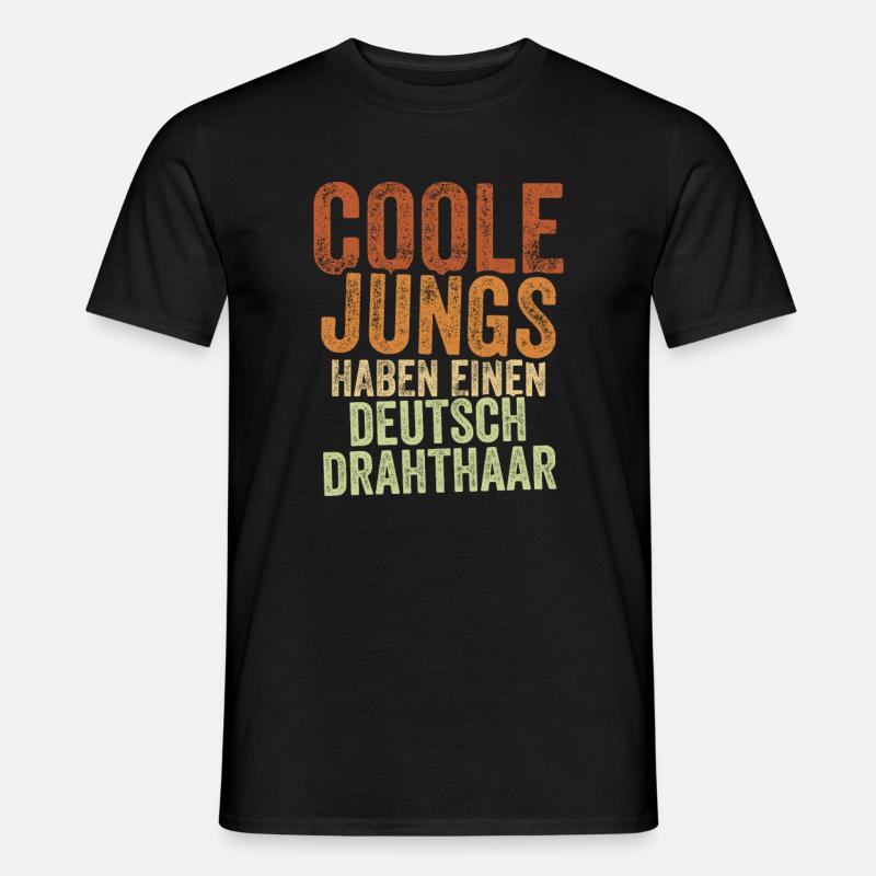 Deutsch Drahthaar - Männer T-Shirt - Schwarz