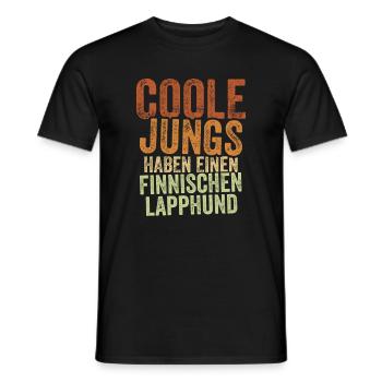 Finnischer Lapphund - Männer T-Shirt - Schwarz - Vorne - AI Model Male 178 light (178cm)