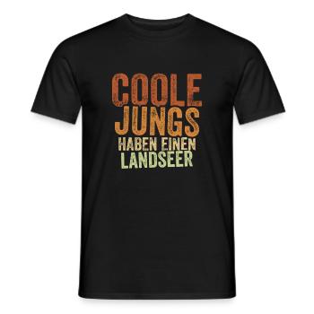 Landseer - Männer T-Shirt - Schwarz - Vorne - AI Model Male 178 light (178cm)