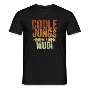 Mudi - Männer T-Shirt - Schwarz - Vorne - AI Model Male 178 light (178cm)