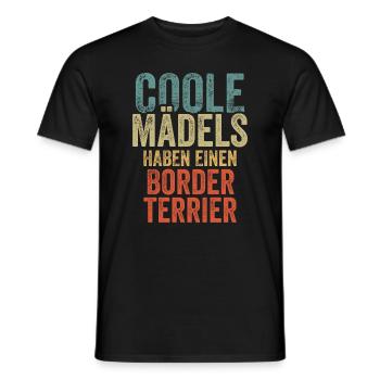 Border Terrier - Männer T-Shirt - Schwarz - Vorne - AI Model Male 178 light (178cm)