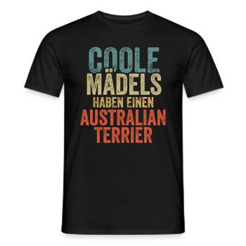 Australian Terrier - Männer T-Shirt - Schwarz - Vorne - AI Model Male 178 light (178cm)