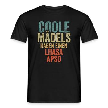 Lhasa Apso - Männer T-Shirt - Schwarz - Vorne - AI Model Male 178 light (178cm)