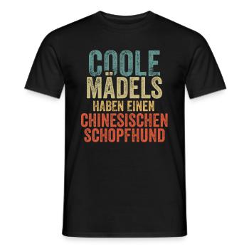 Chinesischer Schopfhund - Männer T-Shirt - Schwarz - Vorne - AI Model Male 178 light (178cm)