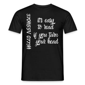 370H55V 0773H | Streetwear - Männer T-Shirt - Schwarz - Vorne - AI Model Male 178 light (178cm)