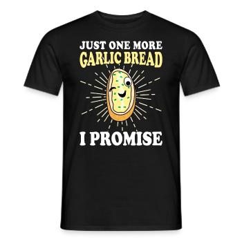 Funny only a garlic bread - Men's T-Shirt - black - Front - AI Model Male 178 light (178cm)