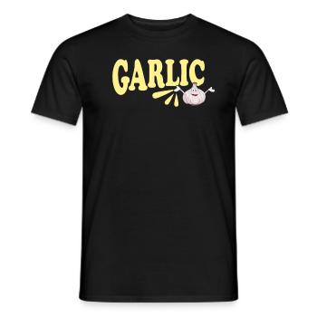 Funny Garlic Bread Couple Design - Men's T-Shirt - black - Front - AI Model Male 178 light (178cm)