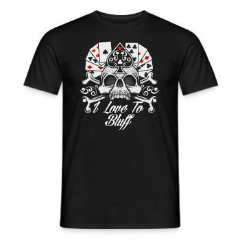 Joueur de poker Joueur de poker Cadeau de poker - T-shirt homme - noir - Devant - AI Model Male 178 light (178cm)