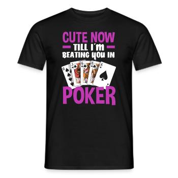 Joueur de poker Joueur de poker Cadeau de poker - T-shirt homme - noir - Devant - AI Model Male 178 light (178cm)