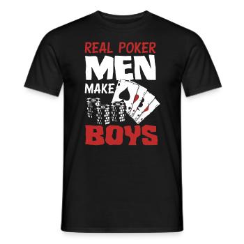 Poker Spieler Pokerspieler Pokern Geschenk - Männer T-Shirt - Schwarz - Vorne - AI Model Male 178 light (178cm)