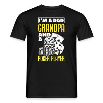 Joueur de poker Joueur de poker Cadeau de poker - T-shirt homme - noir - Devant - AI Model Male 178 light (178cm)