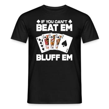 Joueur de poker Joueur de poker Cadeau de poker - T-shirt homme - noir - Devant - AI Model Male 178 light (178cm)